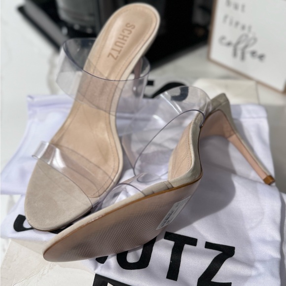 Nude Schutz Heels - Picture 3 of 4